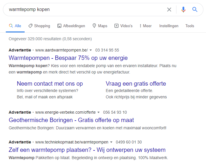 gesponsorde zoekresultaten