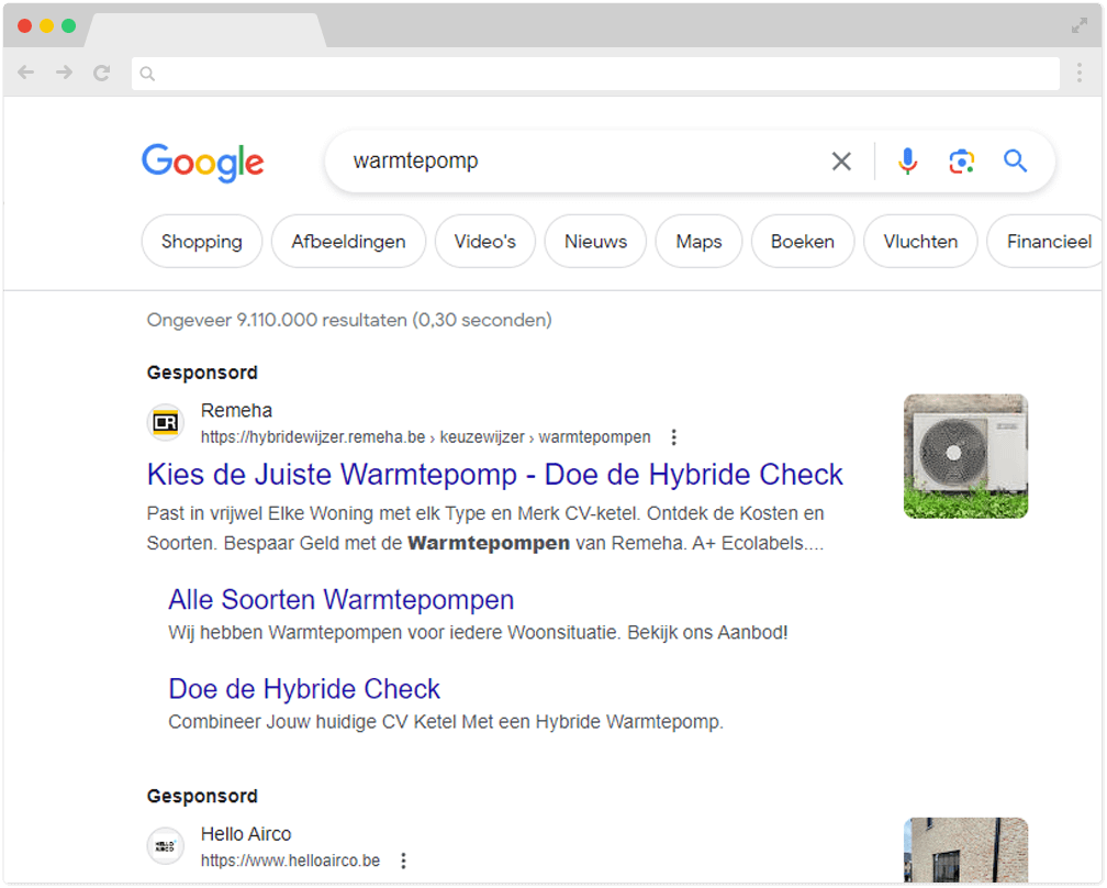 aantal zoekresultaten