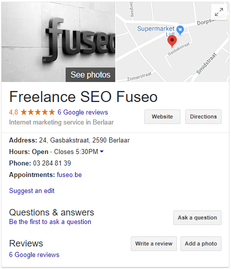 google mijn bedrijf